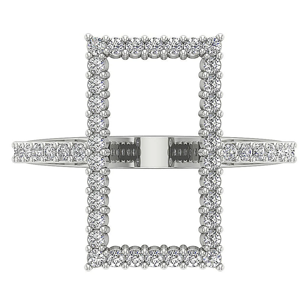 The Leilani Natural Diamond Designer Fashion Engagement Ring 14k Yellow Gold Prong Set - Image 5