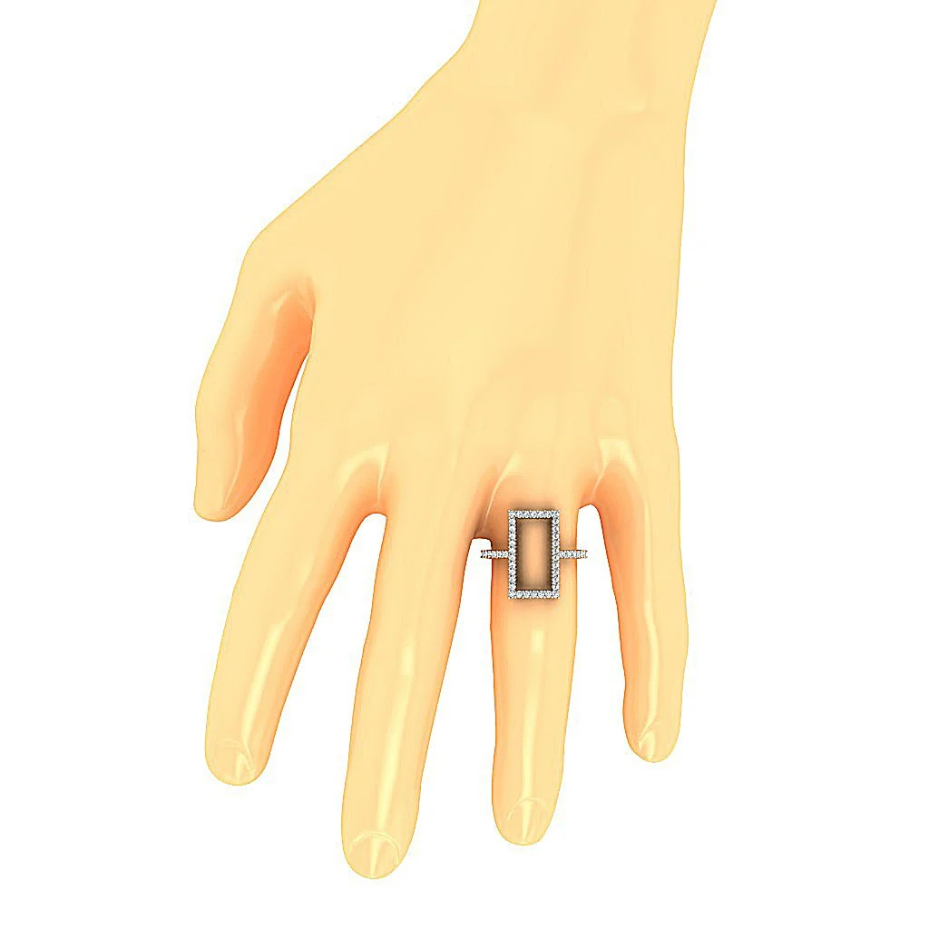 The Leilani Natural Diamond Designer Fashion Engagement Ring 14k Yellow Gold Prong Set - Image 7