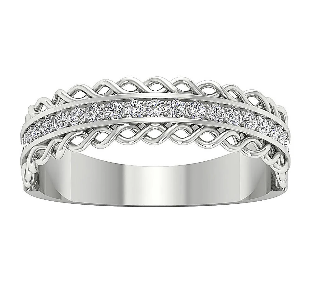 The Skylar Natural Diamond Engagement Ring 14K Solid White Gold 5.45MM - Image 5