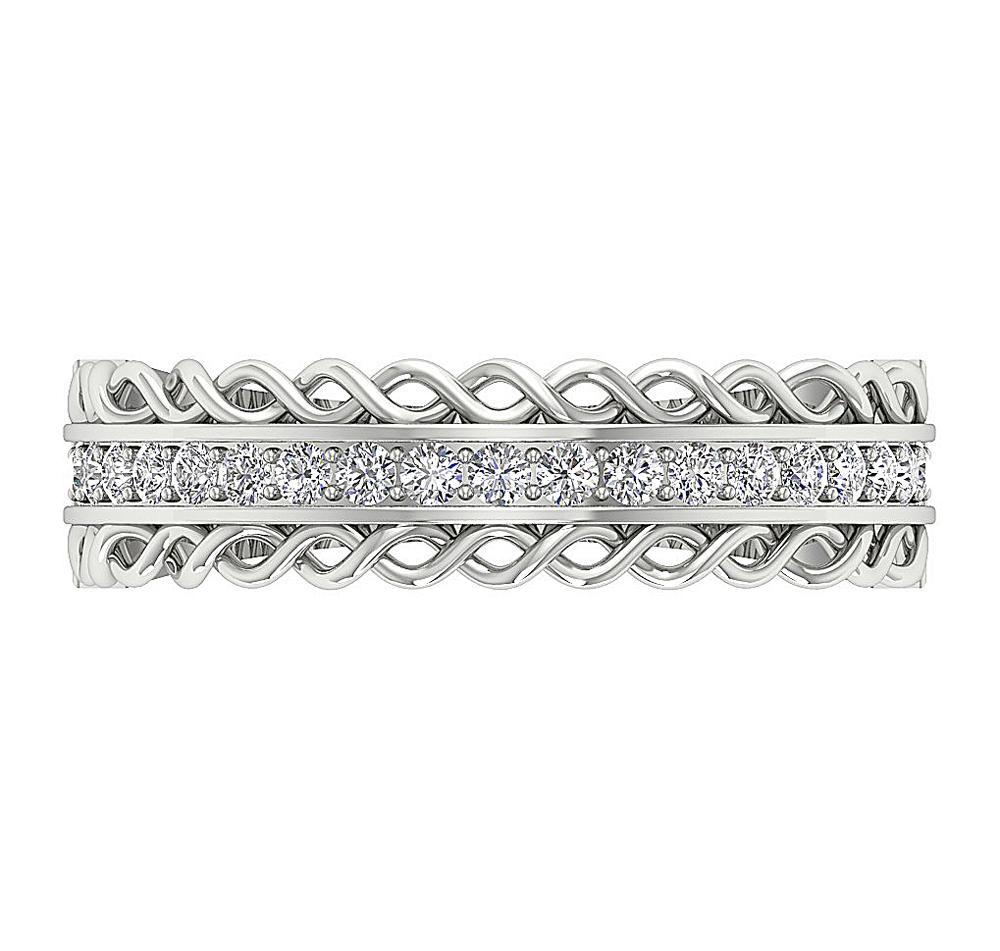 The Skylar Natural Diamond Engagement Ring 14K Solid White Gold 5.45MM - Image 6
