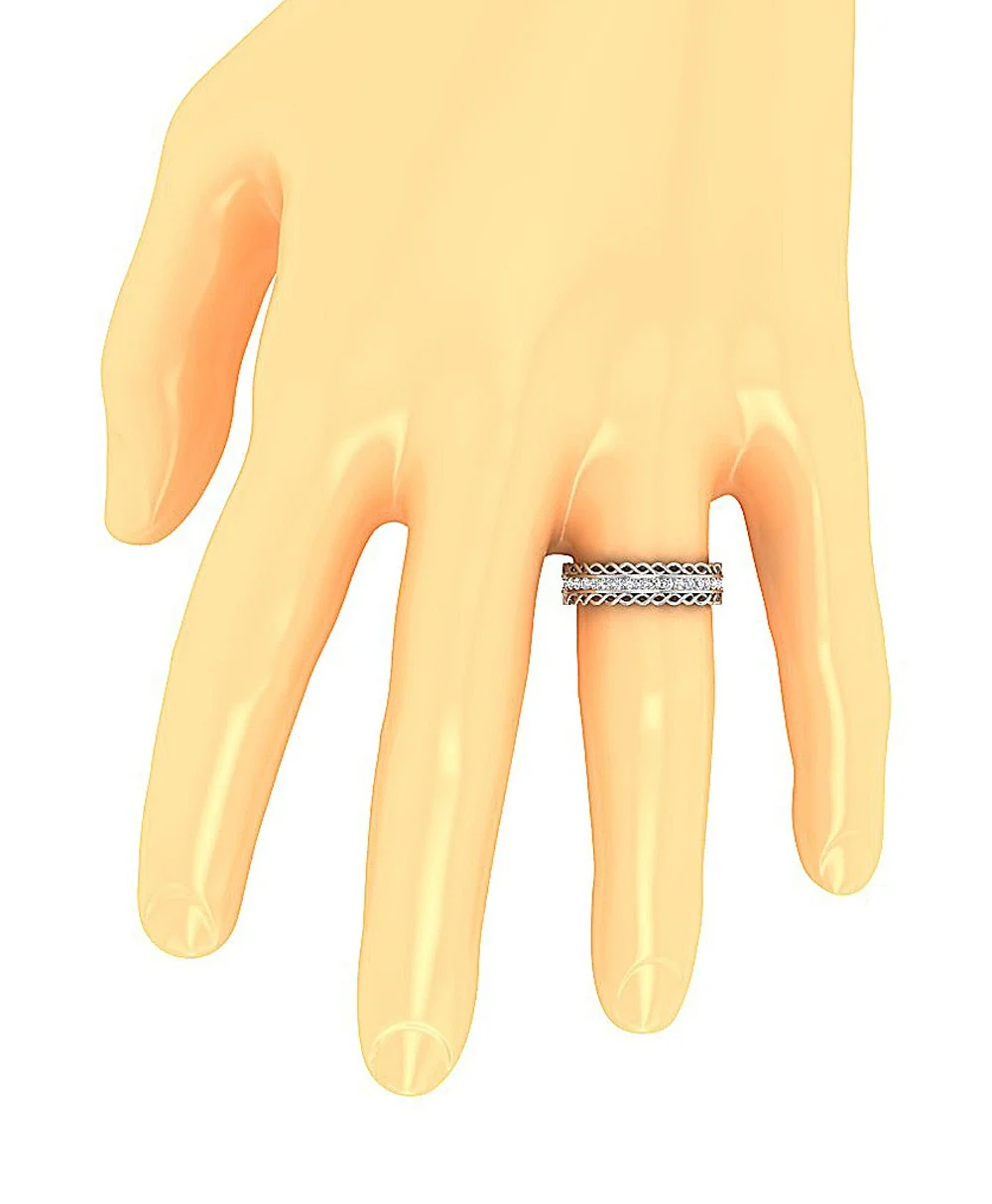 The Skylar Natural Diamond Engagement Ring 14K Solid White Gold 5.45MM - Image 7
