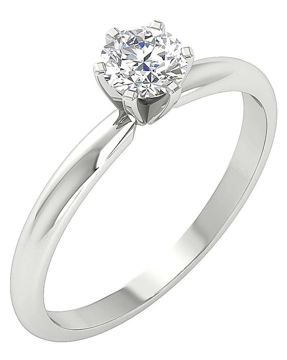 0.80Ct Round Diamond Solitaire Engagement Ring in 14k/18k White, Yellow or Rose Gold (G Color, SI1/I1 Clarity) - Image 3