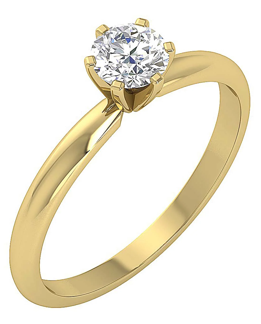 0.80Ct Round Diamond Solitaire Engagement Ring in 14k/18k White, Yellow or Rose Gold (G Color, SI1/I1 Clarity)