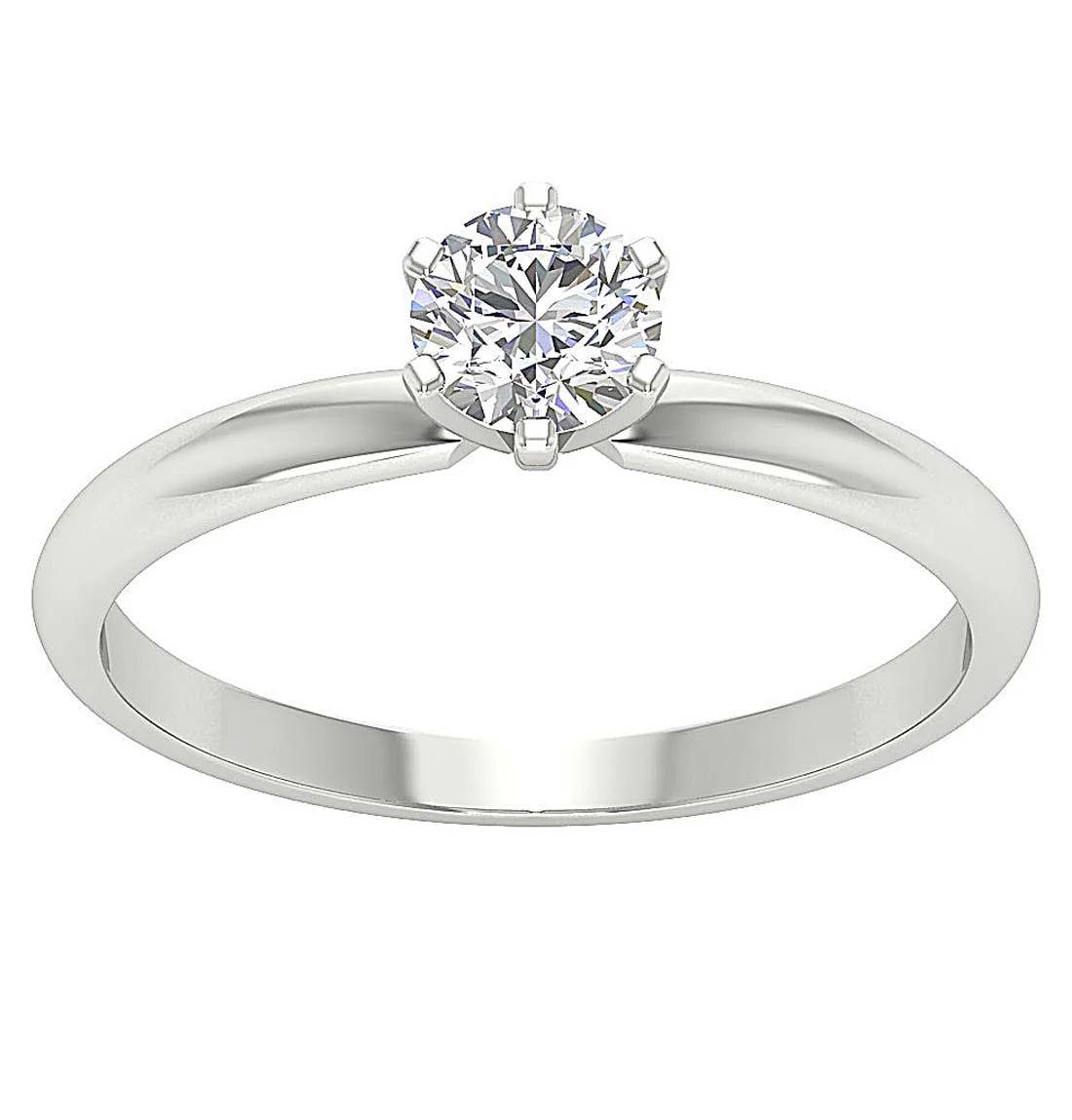 0.80Ct Round Diamond Solitaire Engagement Ring in 14k/18k White, Yellow or Rose Gold (G Color, SI1/I1 Clarity) - Image 4