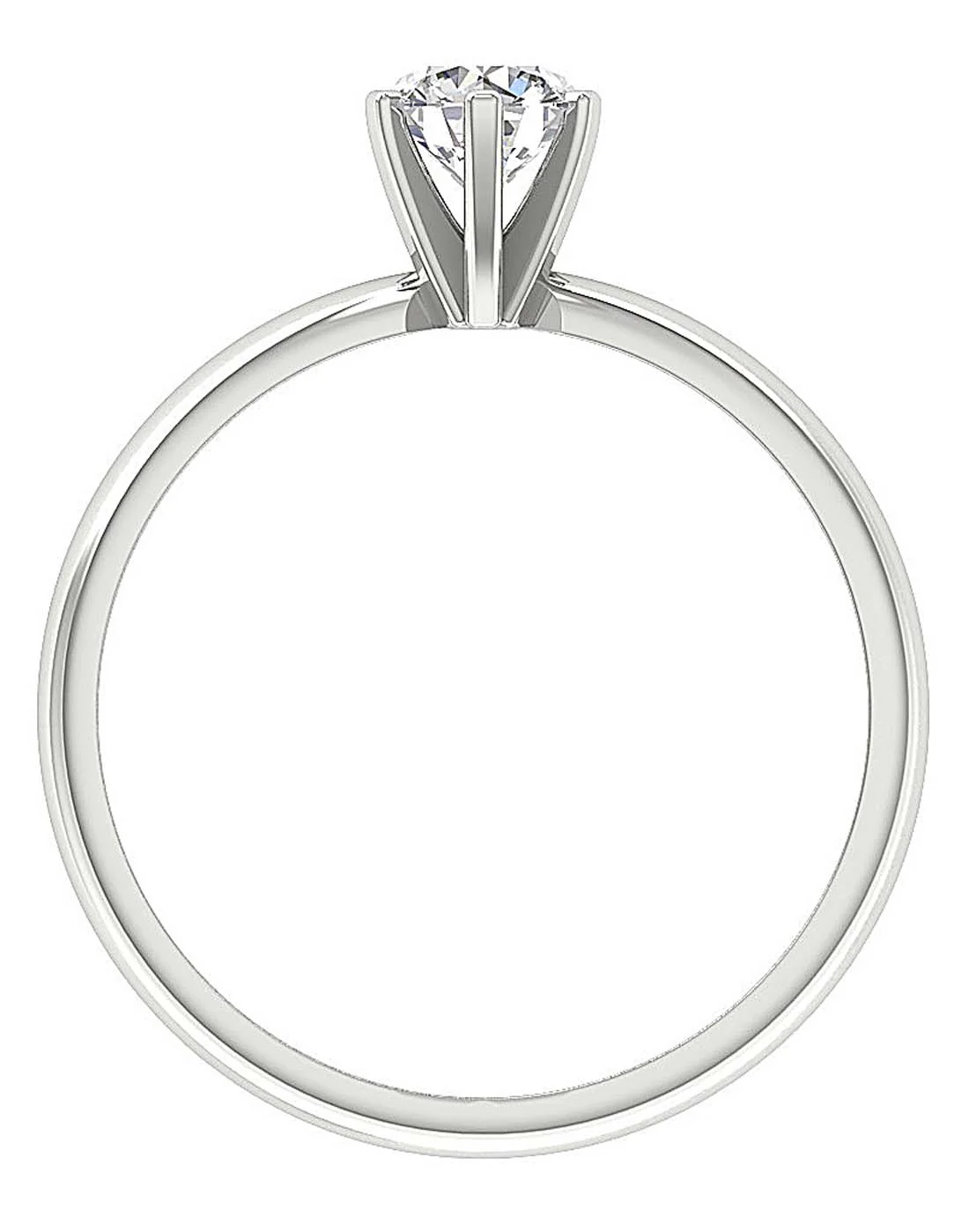 0.80Ct Round Diamond Solitaire Engagement Ring in 14k/18k White, Yellow or Rose Gold (G Color, SI1/I1 Clarity) - Image 5