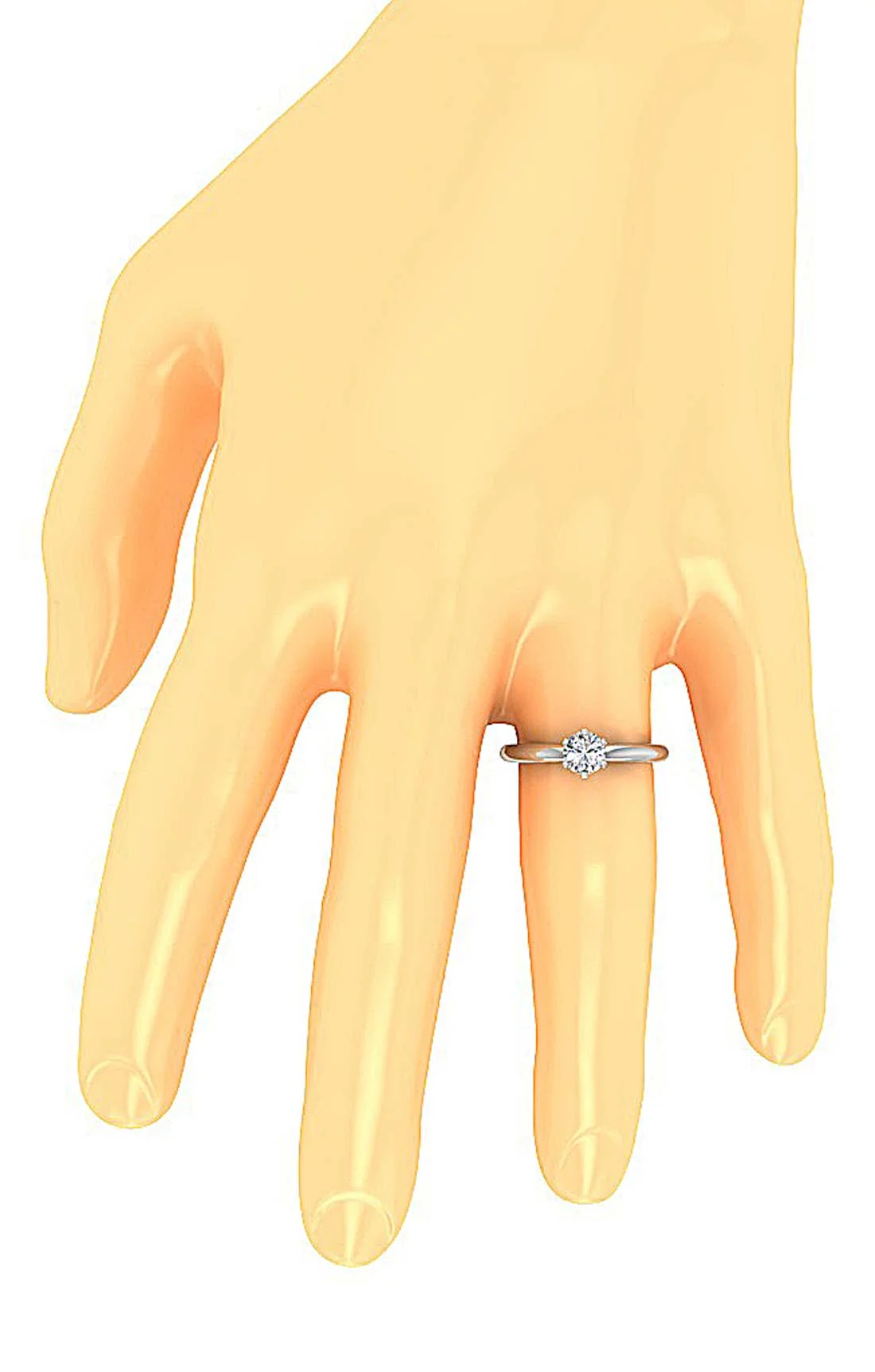 0.80Ct Round Diamond Solitaire Engagement Ring in 14k/18k White, Yellow or Rose Gold (G Color, SI1/I1 Clarity) - Image 9