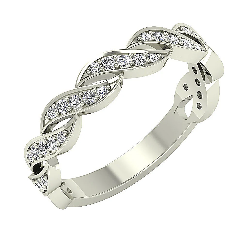 The Madeline Natural Diamond Prong Set 14K White Yellow Rose Gold Anniversary Wedding Ring 4.20MM
