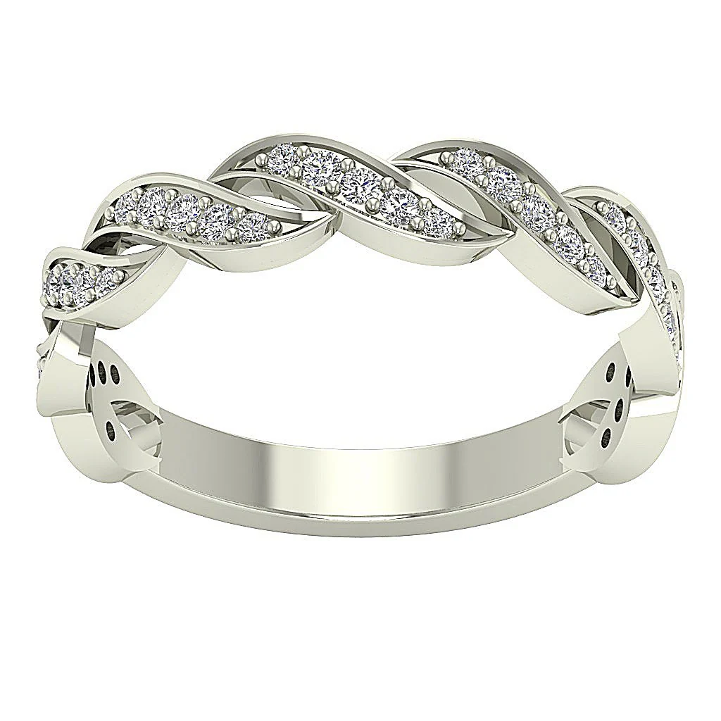 The Madeline Natural Diamond Prong Set 14K White Yellow Rose Gold Anniversary Wedding Ring 4.20MM - Image 5