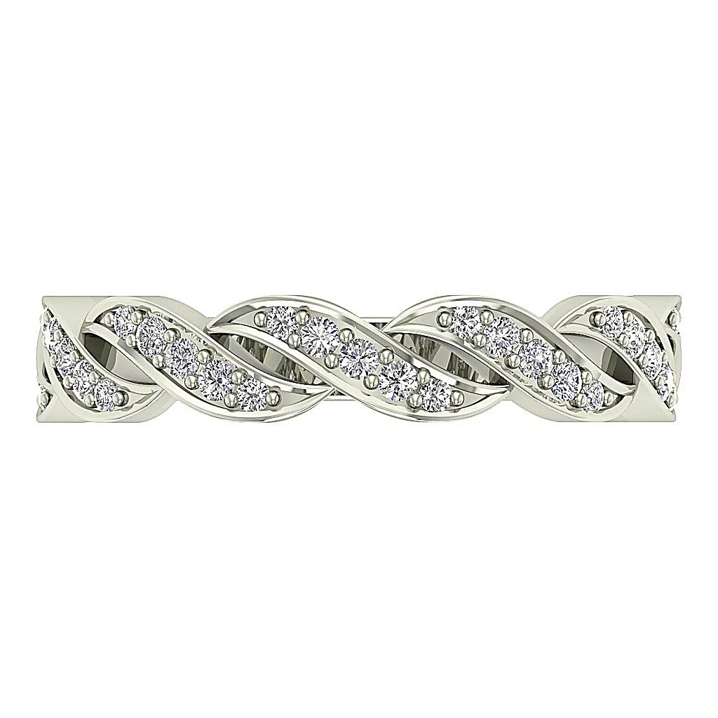 The Madeline Natural Diamond Prong Set 14K White Yellow Rose Gold Anniversary Wedding Ring 4.20MM - Image 6