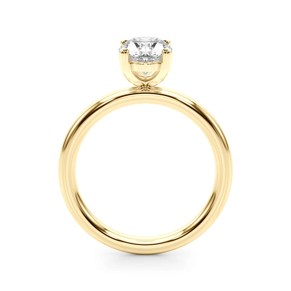 Oval Cut Lab Grown Diamond VS-F 1.00-3.00 Carat Solitaire Engagement Ring in 14K White Gold - Image 5