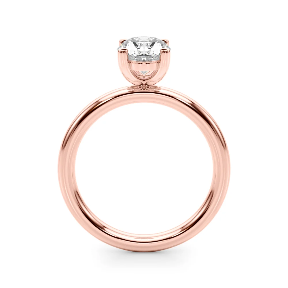 Oval Cut Lab Grown Diamond VS-F 1.00-3.00 Carat Solitaire Engagement Ring in 14K White Gold - Image 6
