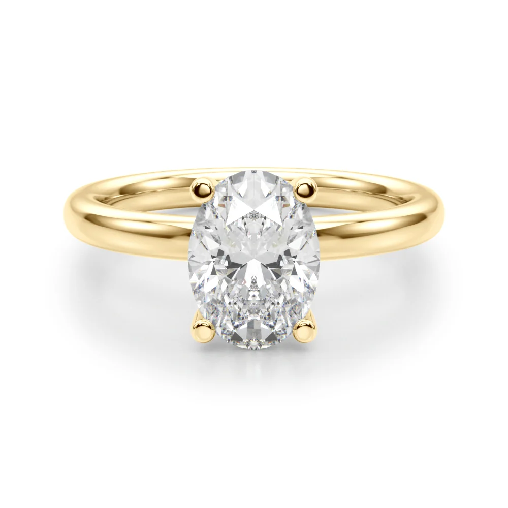 Oval Cut Lab Grown Diamond VS-F 1.00-3.00 Carat Solitaire Engagement Ring in 14K White Gold - Image 8