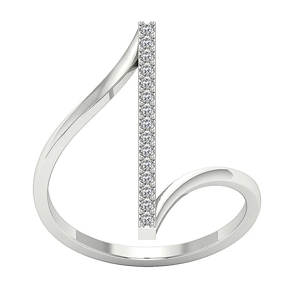 0.20Ct Prong Set Designer Wedding Ring Natural Diamond 14K White Yellow Rose Gold - Image 6