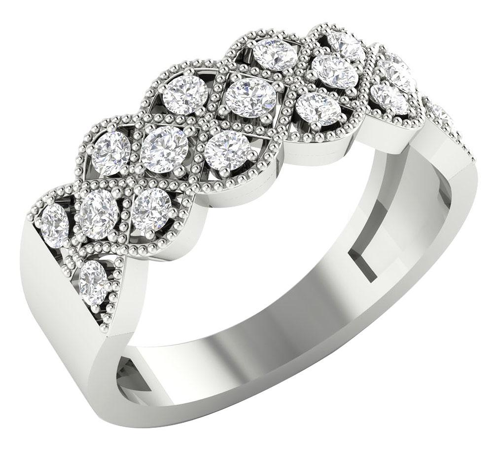 The Lillian 14K Rose Gold Fashion Round Diamond Wedding Ring Prong Set 7.80 MM - Image 3