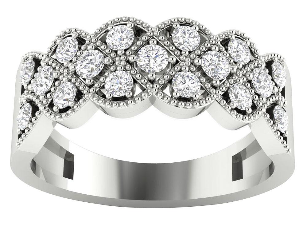 The Lillian 14K Rose Gold Fashion Round Diamond Wedding Ring Prong Set 7.80 MM - Image 5
