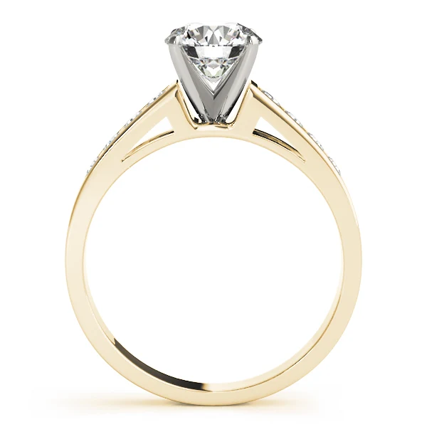 Round Brilliant Cut Lab Grown Diamond Channel Set Cathedral Engagement Ring VS F 1.20Ct 14K Gold - Image 4