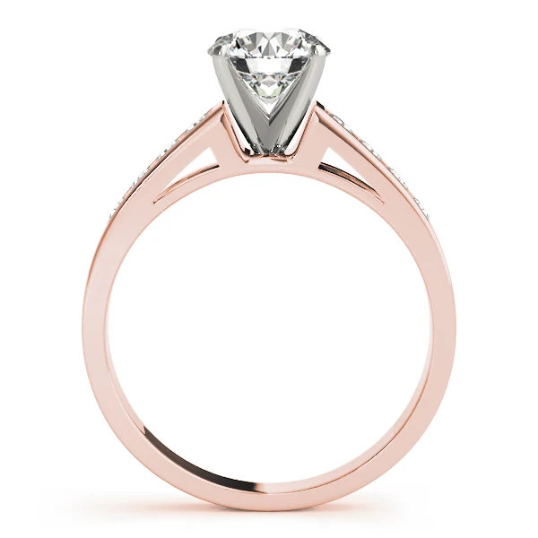 Round Brilliant Cut Lab Grown Diamond Channel Set Cathedral Engagement Ring VS F 1.20Ct 14K Gold - Image 5