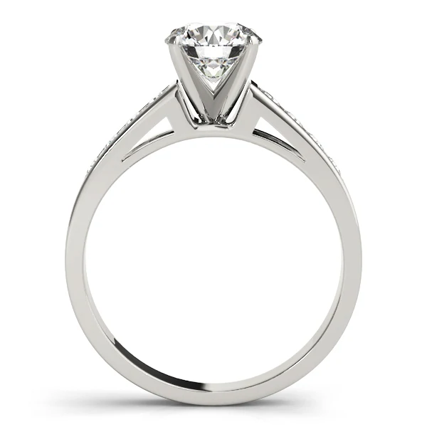 Round Brilliant Cut Lab Grown Diamond Channel Set Cathedral Engagement Ring VS F 1.20Ct 14K Gold - Image 6