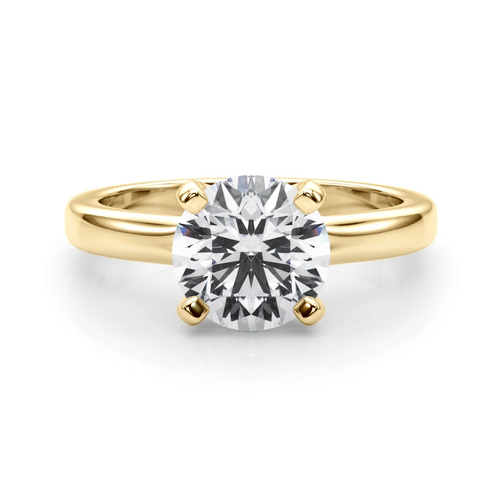 Round Brilliant Cut Lab Grown Diamond VS F 1.00-3.00 Carat Solitaire Engagement Ring in 14K White Gold - Image 11