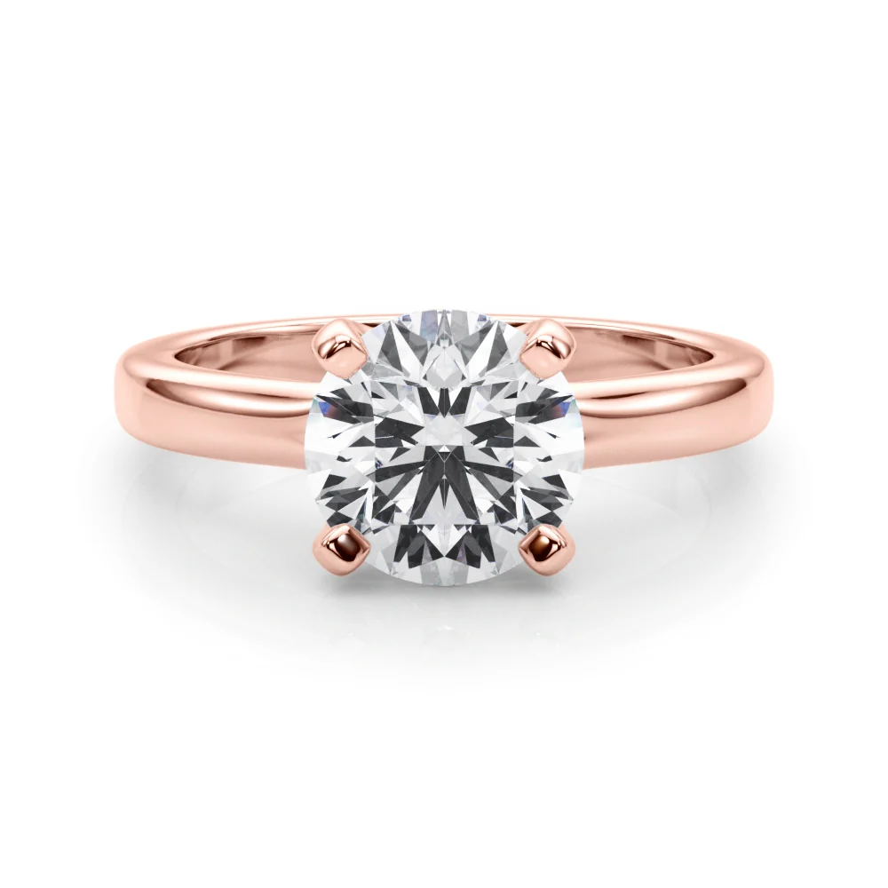 Round Brilliant Cut Lab Grown Diamond VS F 1.00-3.00 Carat Solitaire Engagement Ring in 14K White Gold - Image 12