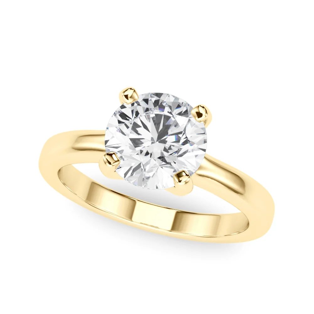 Round Brilliant Cut Lab Grown Diamond VS F 1.00-3.00 Carat Solitaire Engagement Ring in 14K White Gold - Image 2