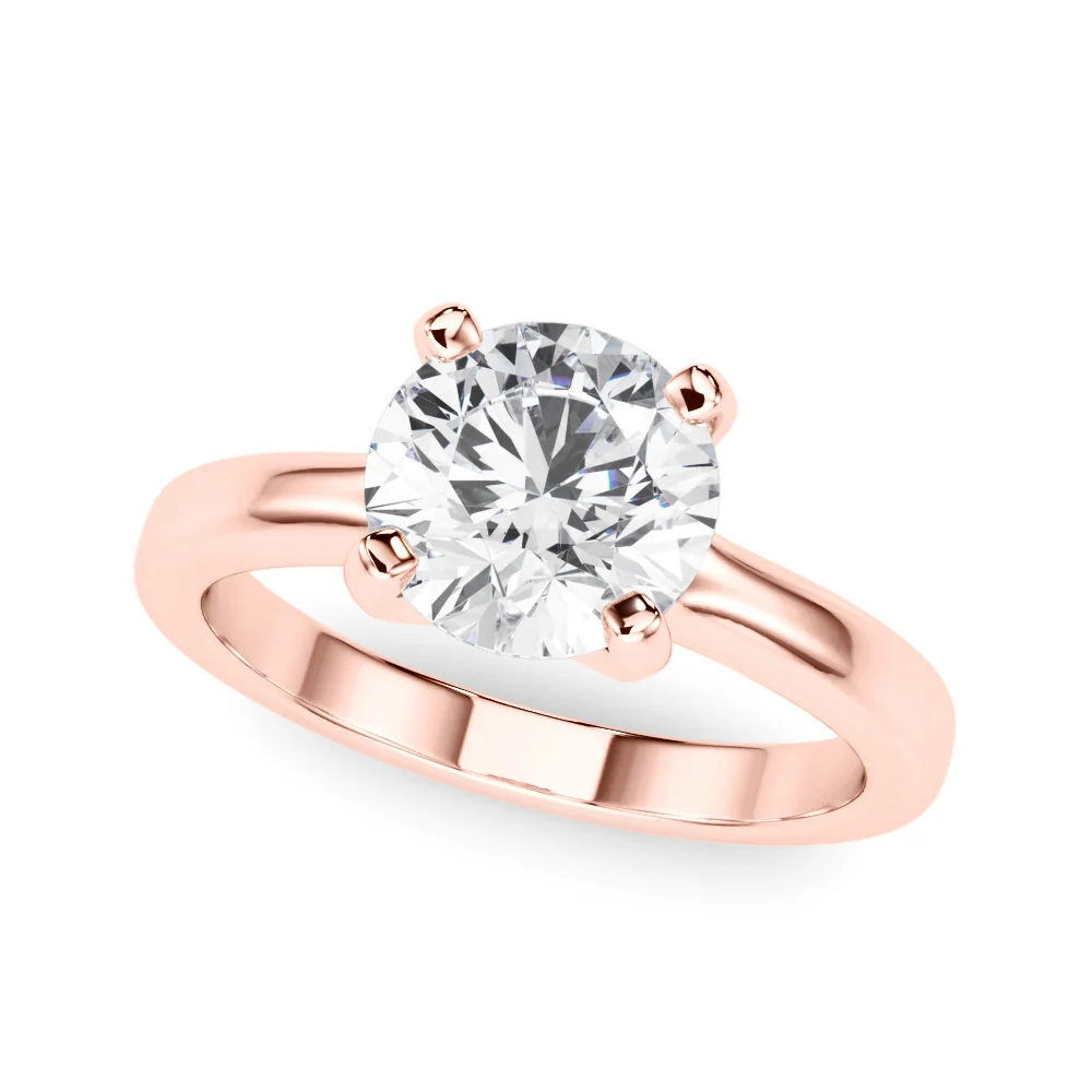 Round Brilliant Cut Lab Grown Diamond VS F 1.00-3.00 Carat Solitaire Engagement Ring in 14K White Gold - Image 3