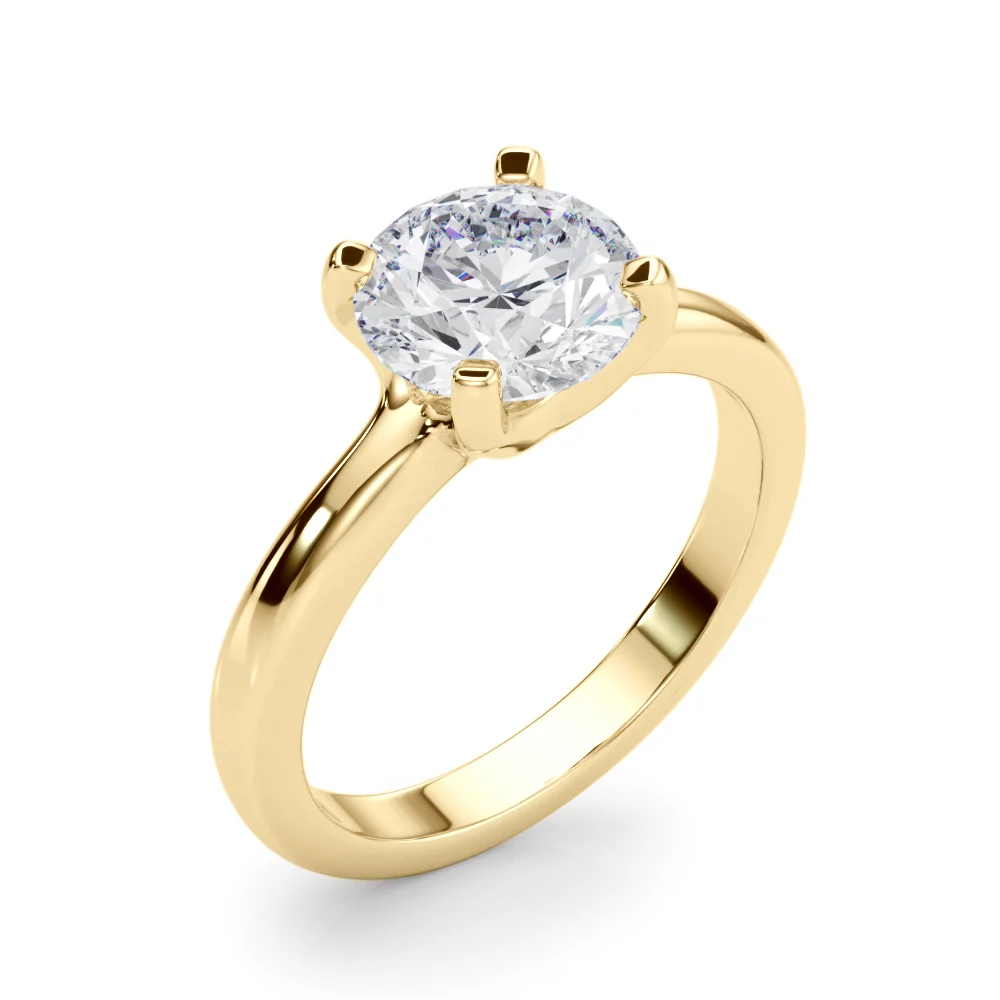 Round Brilliant Cut Lab Grown Diamond VS F 1.00-3.00 Carat Solitaire Engagement Ring in 14K White Gold - Image 5