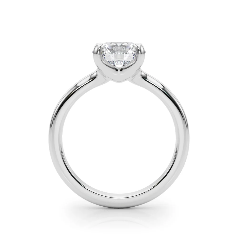 Round Brilliant Cut Lab Grown Diamond VS F 1.00-3.00 Carat Solitaire Engagement Ring in 14K White Gold - Image 7