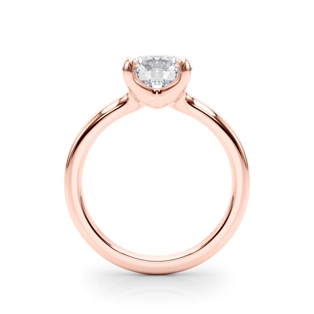 Round Brilliant Cut Lab Grown Diamond VS F 1.00-3.00 Carat Solitaire Engagement Ring in 14K White Gold - Image 9