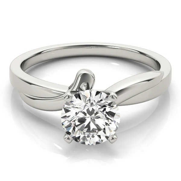 Round Cut Diamond Tension-Style Bypass Solitaire Ring in Two-Tone 14K Gold VS F 1.00-3.00 Carat - Image 10