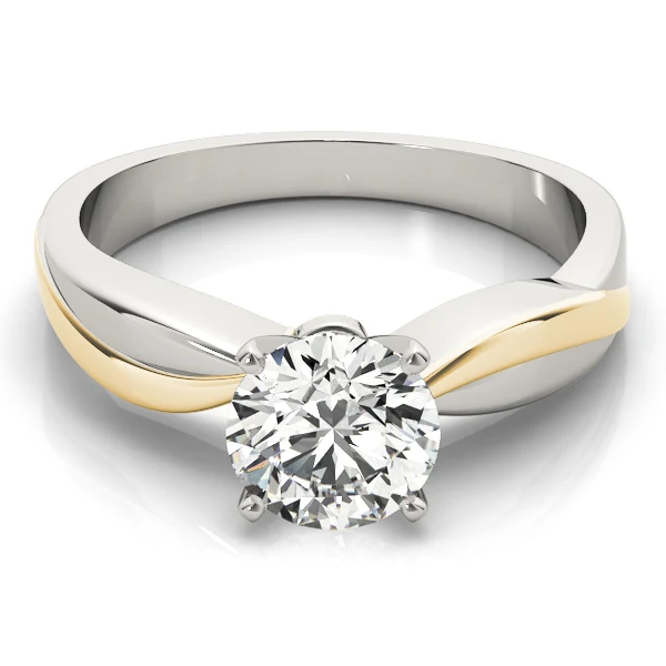 Round Cut Lab Grown Diamond VS F 1.00-2.00 Carat Prong Set Bypass Solitaire Engagement Ring 14K Gold - Image 11