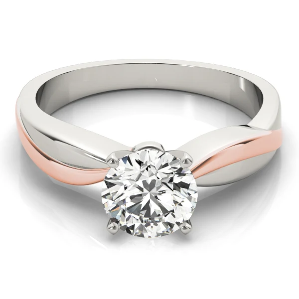 Round Cut Lab Grown Diamond VS F 1.00-2.00 Carat Prong Set Bypass Solitaire Engagement Ring 14K Gold - Image 12
