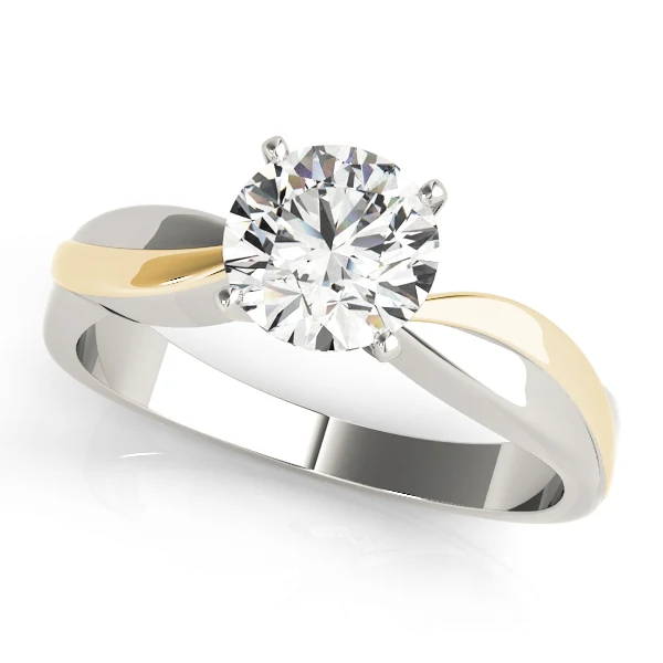 Round Cut Lab Grown Diamond VS F 1.00-2.00 Carat Prong Set Bypass Solitaire Engagement Ring 14K Gold - Image 3