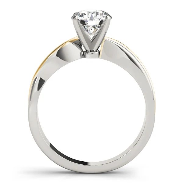 Round Cut Lab Grown Diamond VS F 1.00-2.00 Carat Prong Set Bypass Solitaire Engagement Ring 14K Gold - Image 4