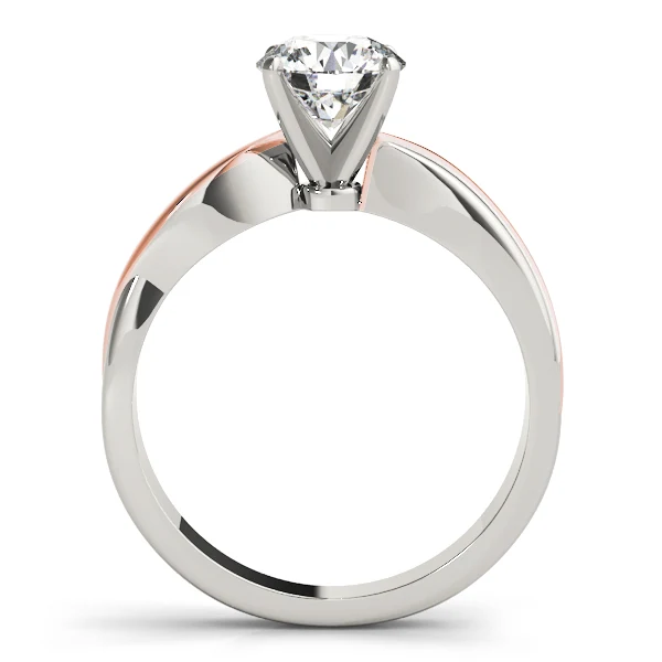 Round Cut Lab Grown Diamond VS F 1.00-2.00 Carat Prong Set Bypass Solitaire Engagement Ring 14K Gold - Image 5