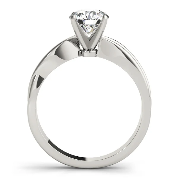 Round Cut Lab Grown Diamond VS F 1.00-2.00 Carat Prong Set Bypass Solitaire Engagement Ring 14K Gold - Image 6