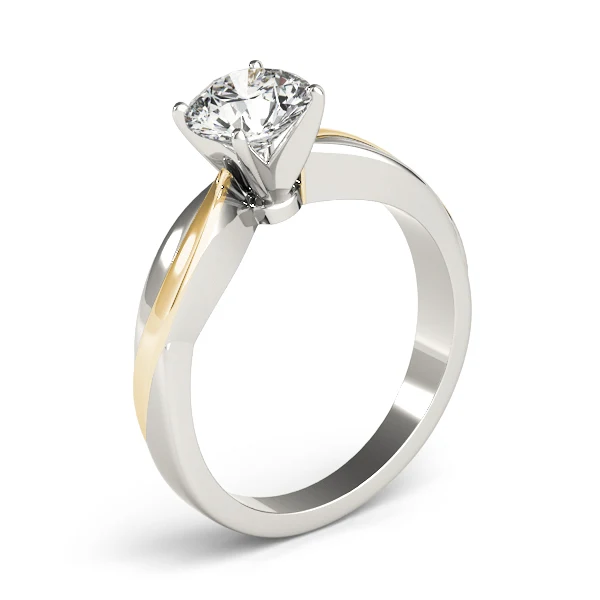 Round Cut Lab Grown Diamond VS F 1.00-2.00 Carat Prong Set Bypass Solitaire Engagement Ring 14K Gold - Image 8