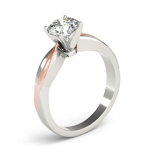 Round Cut Lab Grown Diamond VS F 1.00-2.00 Carat Prong Set Bypass Solitaire Engagement Ring 14K Gold - Image 9