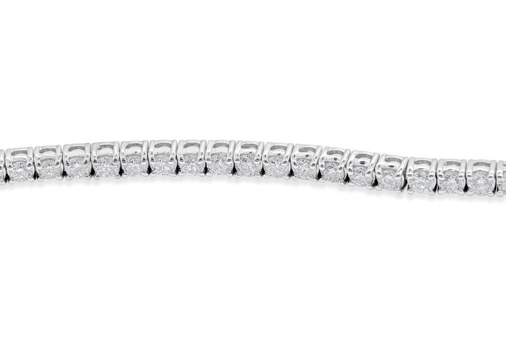 Round Diamonds 5.25Ct Tennis Bracelet Prong Set I1/SI1/VS1/VVS1 14k Solid Gold 7.00Inch - Image 5