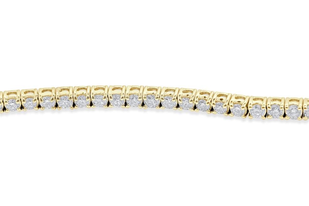 Round Diamonds 5.25Ct Tennis Bracelet Prong Set I1/SI1/VS1/VVS1 14k Solid Gold 7.00Inch - Image 6