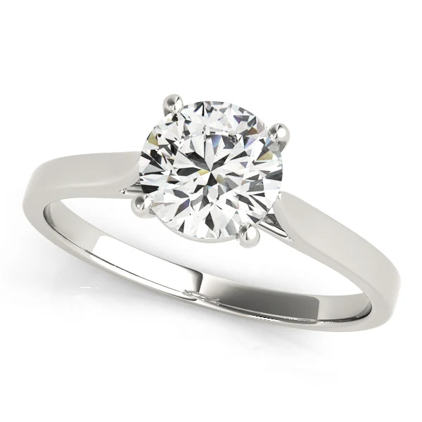 Round VS-F Lab Grown Diamond 1.00-2.00 Carat Split Trellis Solitaire Engagement Ring in 14K Yellow Gold - Image 2