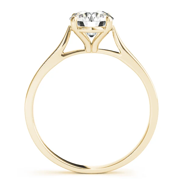 Round VS-F Lab Grown Diamond 1.00-2.00 Carat Split Trellis Solitaire Engagement Ring in 14K Yellow Gold - Image 5
