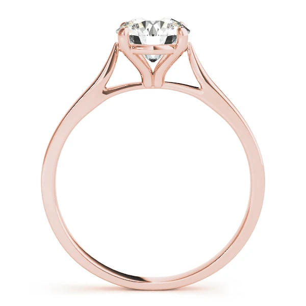 Round VS-F Lab Grown Diamond 1.00-2.00 Carat Split Trellis Solitaire Engagement Ring in 14K Yellow Gold - Image 6