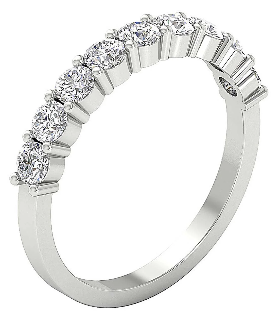 The Rylee 1.10 Ct Natural Diamond Prong Set 14K White Yellow Rose Gold Anniversary Ring 3.10MM