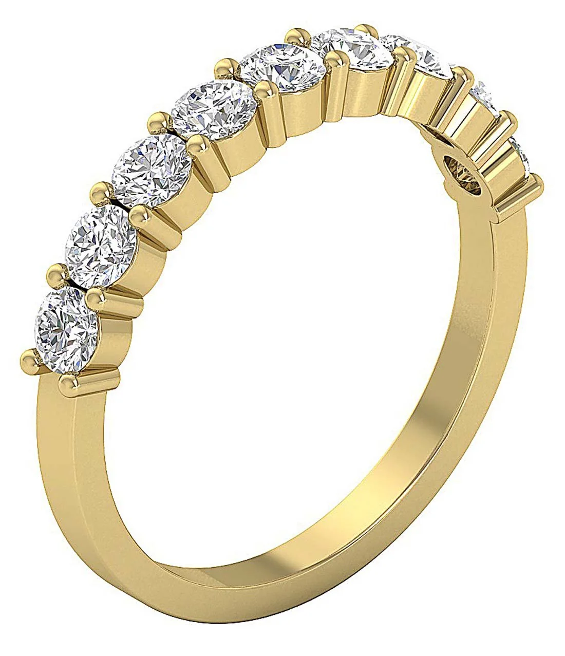 The Rylee 1.10 Ct Natural Diamond Prong Set 14K White Yellow Rose Gold Anniversary Ring 3.10MM - Image 2