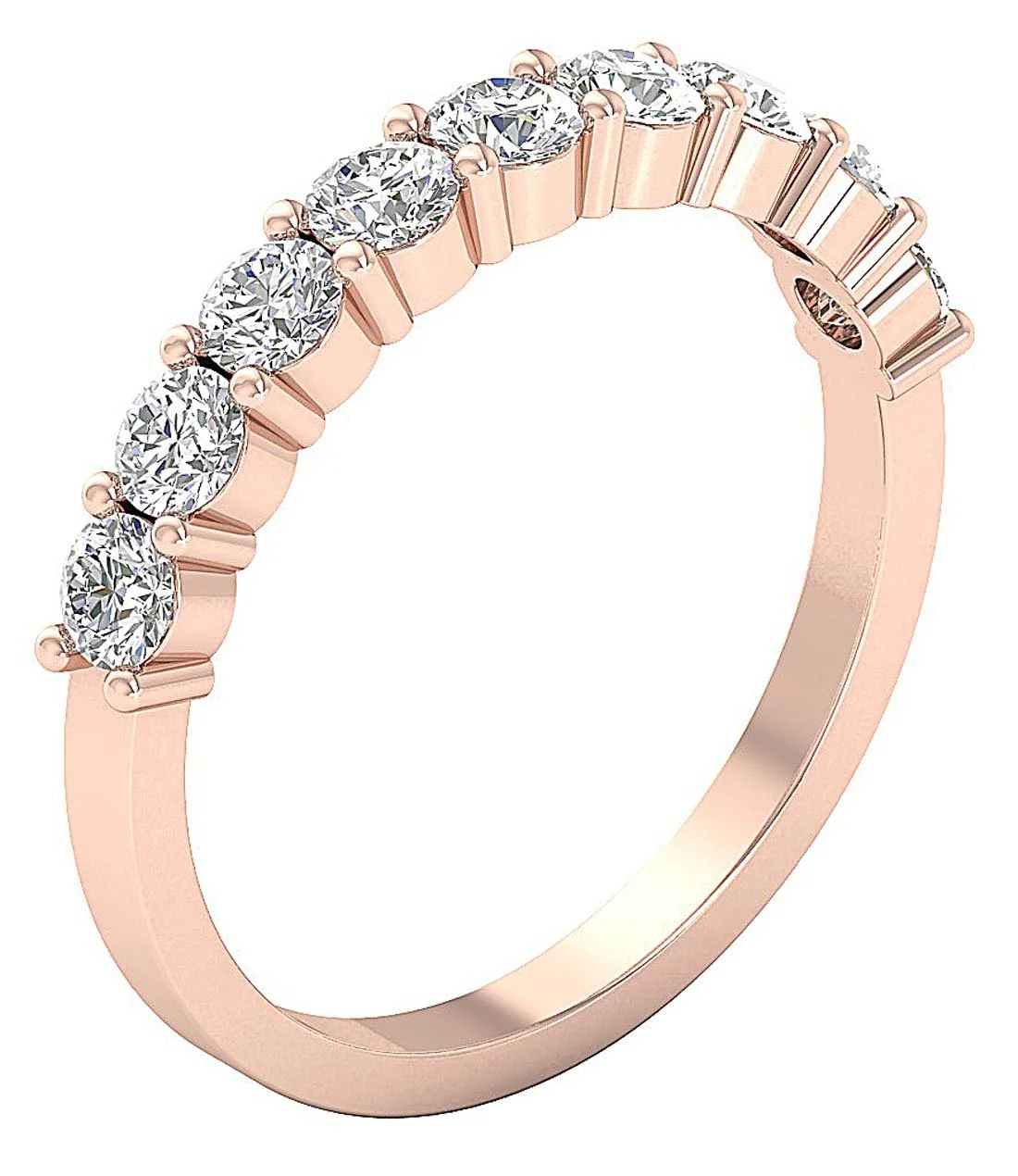 The Rylee 1.10 Ct Natural Diamond Prong Set 14K White Yellow Rose Gold Anniversary Ring 3.10MM - Image 3