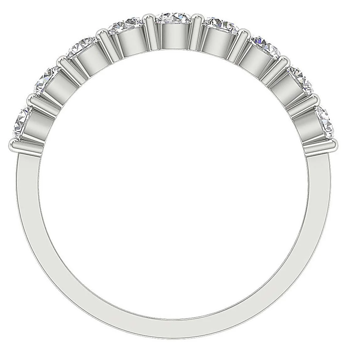 The Rylee 1.10 Ct Natural Diamond Prong Set 14K White Yellow Rose Gold Anniversary Ring 3.10MM - Image 4