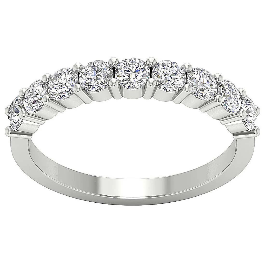 The Rylee 1.10 Ct Natural Diamond Prong Set 14K White Yellow Rose Gold Anniversary Ring 3.10MM - Image 5