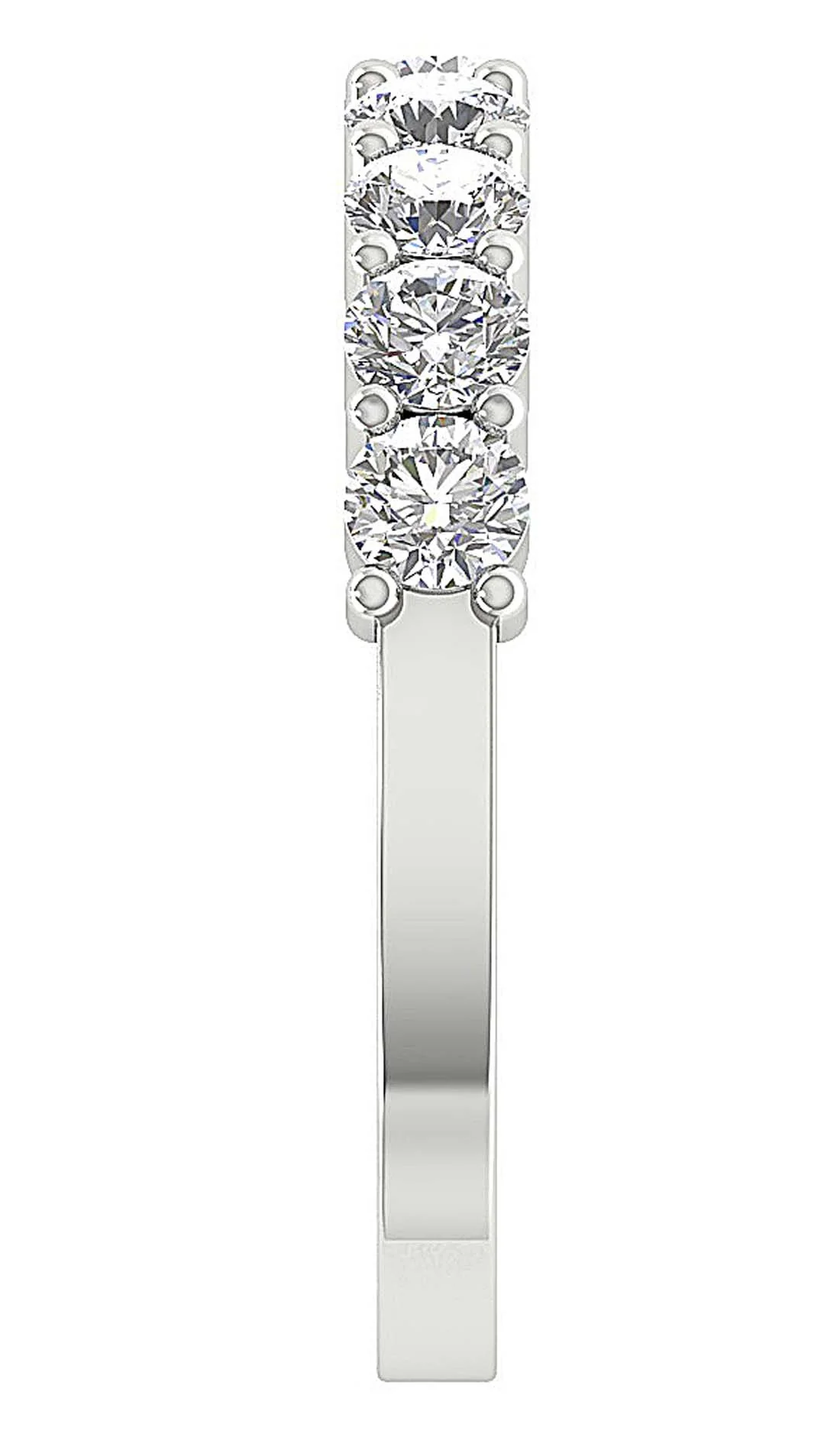 The Rylee 1.10 Ct Natural Diamond Prong Set 14K White Yellow Rose Gold Anniversary Ring 3.10MM - Image 6