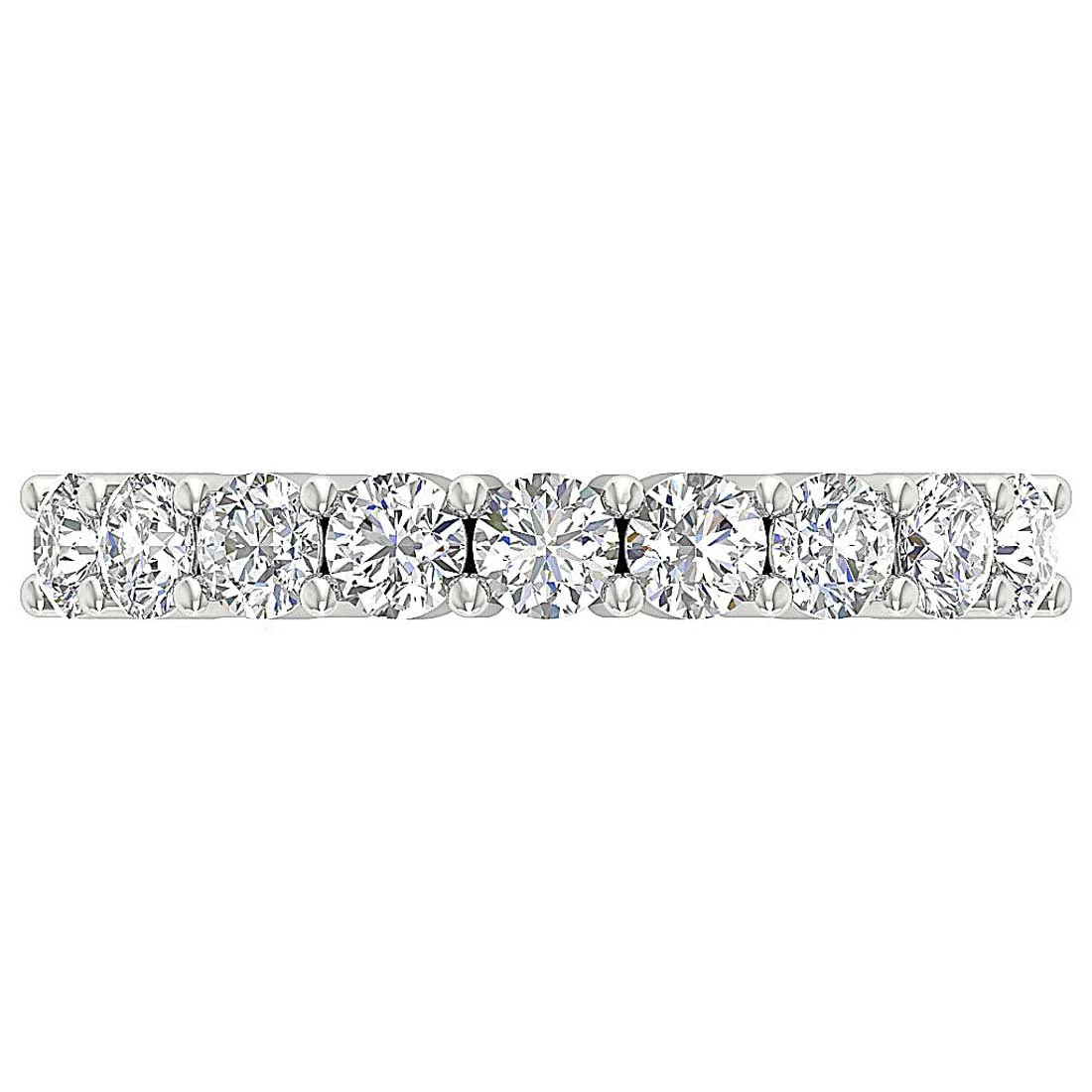 The Rylee 1.10 Ct Natural Diamond Prong Set 14K White Yellow Rose Gold Anniversary Ring 3.10MM - Image 7